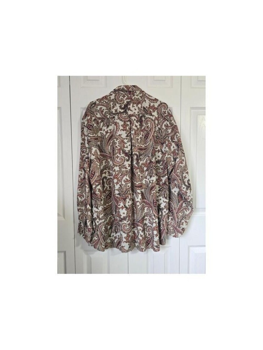Bullock & Jones Men's XXL Button-Up Shirt Paisley Pattern Linen Cotton Blend